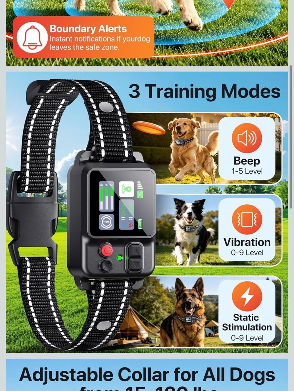 Brand new GPS wireless dog collar fence system